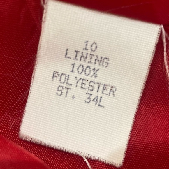 Vintage Norton McNaughton red 100% wool blazer jacket lined notched collar 10p - Picture 15 of 16